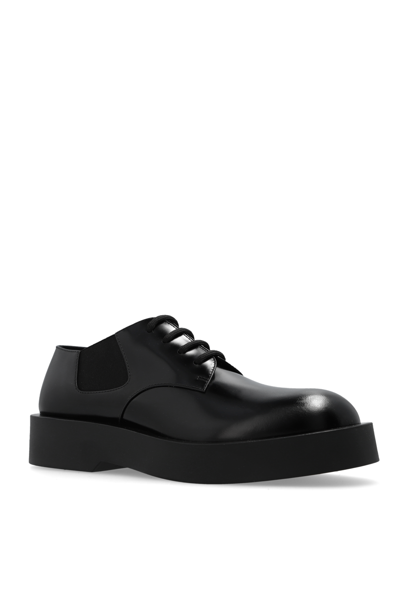 Leather platform deals derby shoes